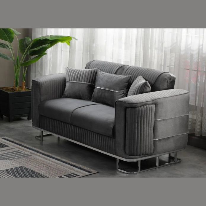 Modern Plush Velvet Sofa Set .