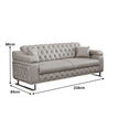 Modern  Sofa Bed with Chrome Metal Legs .