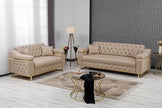 Modern  Sofa Bed with Chrome Metal Legs .