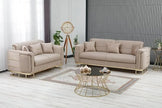 Modern Plush Velvet Sofa Set .