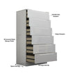 6 Tier High Gloss Chest of Drawers