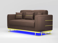 2 seater brown