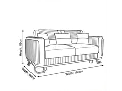 2 seater brown