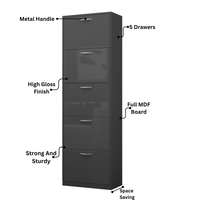 Lyon 5 Tier Shoe Cabinet