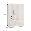 3 Doors High Gloss Wardrobe
