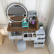 Modern LED Mirror Dressing Table With Padded Stool