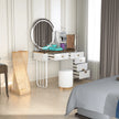 Modern LED Mirror Dressing Table With Padded Stool