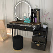 Modern LED Mirror Dressing Table With Padded Stool