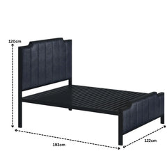 Arles Metal Bed | COLOR: Black | SIZE: Single, Small/Double, Double, King 