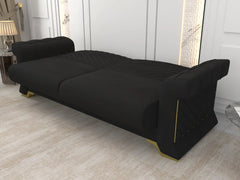 Black 3 Seater