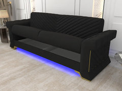 Black 3 Seater