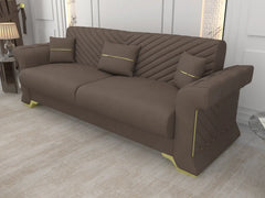 Brown 3 Seater