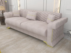 Cream 3 Seater
