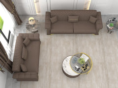 Brown 3+2 seater