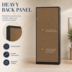 Porto 2 Doors Wardrobe | COLOR: Black | SIZE: 125cm , 165cm