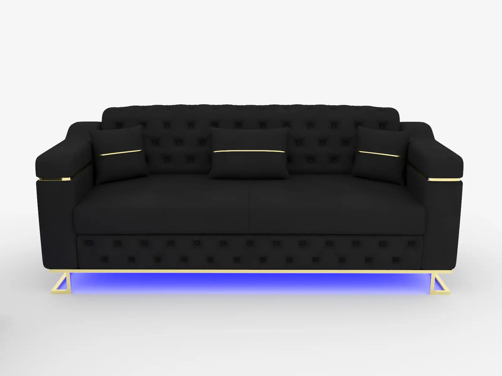 Black 3 Seater