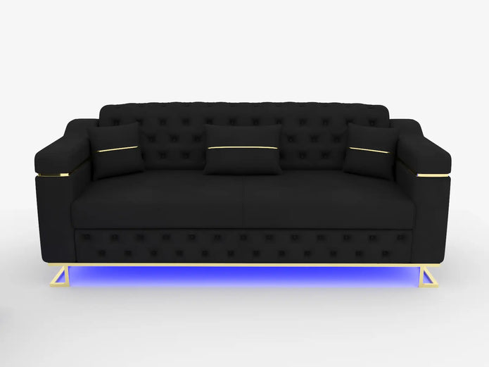 Black 3 Seater