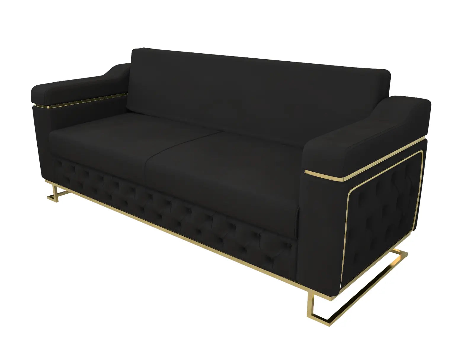 Black 3 Seater