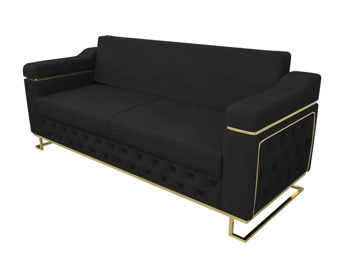 Black 3 Seater