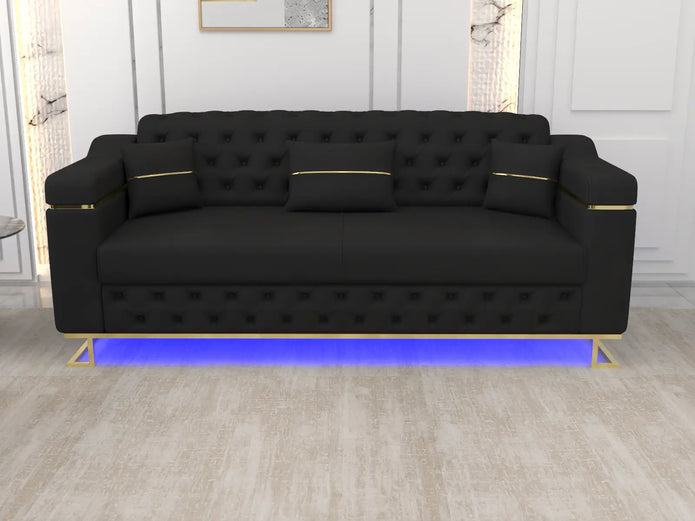Black 3 Seater