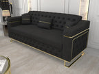 Black 3 Seater