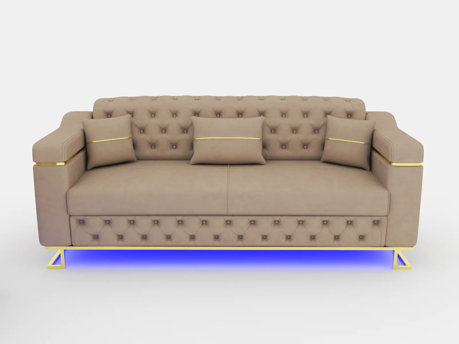 Cream 3 Seater