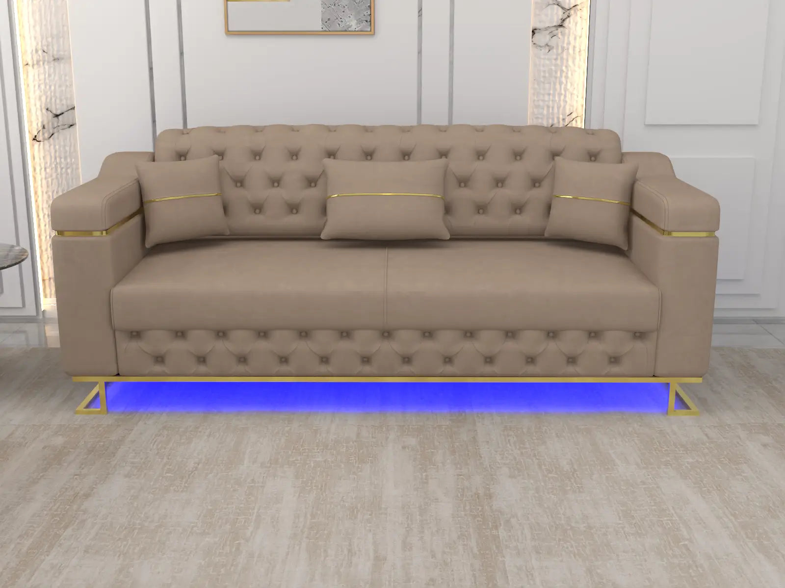Cream 3 Seater