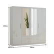 4 Doors with Drawers High Gloss Wardrobe
