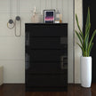 5 Tier High Gloss Chest of Drawers.