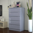 5 Tier High Gloss Chest of Drawers.