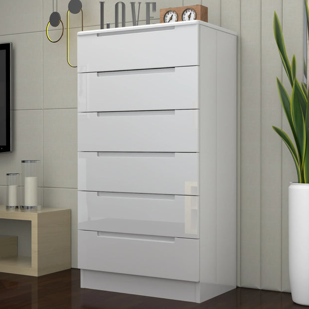 URBAN FURNISHING Modern 6-Deep Drawer Chest 50D x 80W x 152H