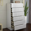 6 Tier High Gloss Chest of Drawers