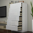 6 Tier High Gloss Chest of Drawers