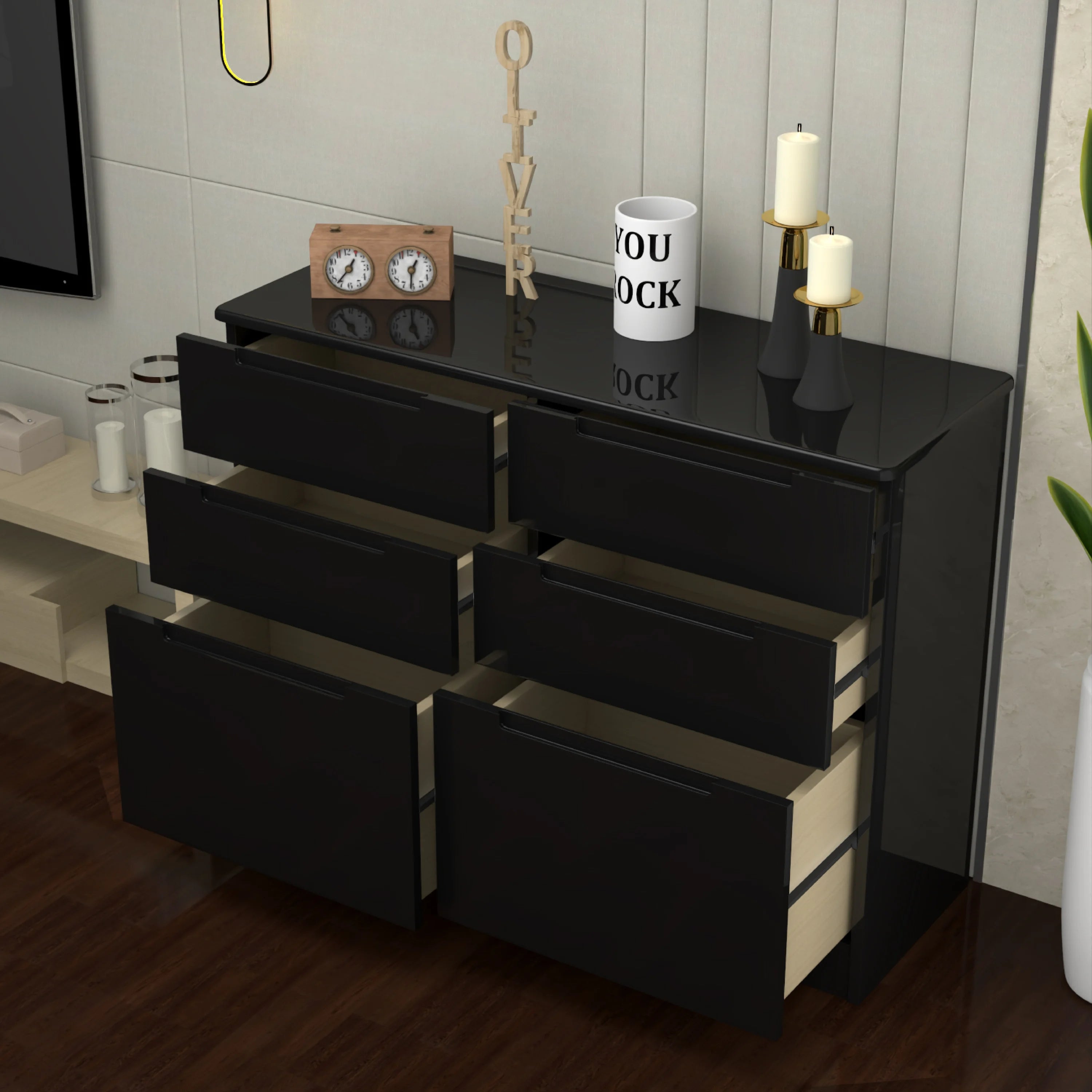 URBAN FURNISHING Modern 3+3 Chester Drawer