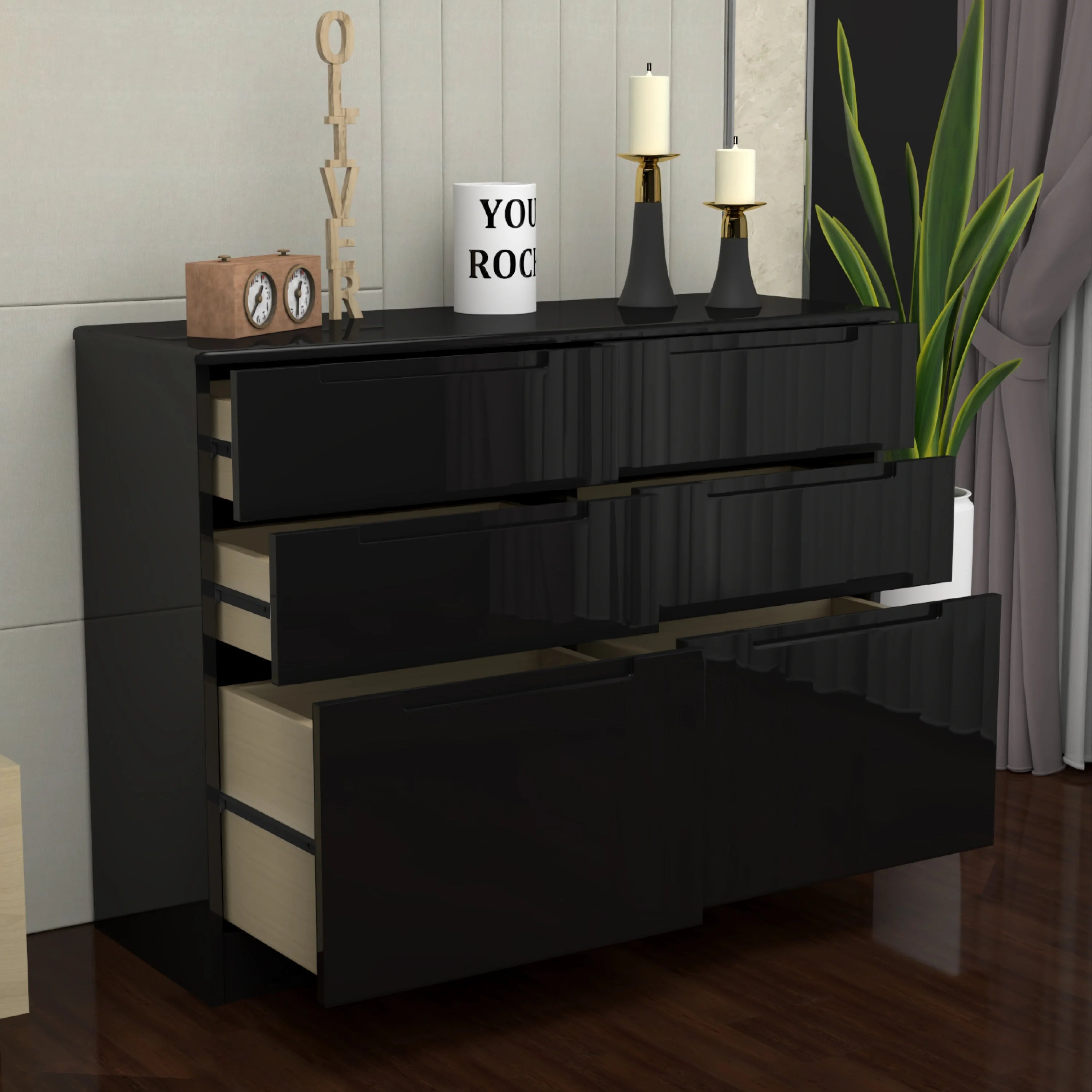 URBAN FURNISHING Modern 3+3 Chester Drawer