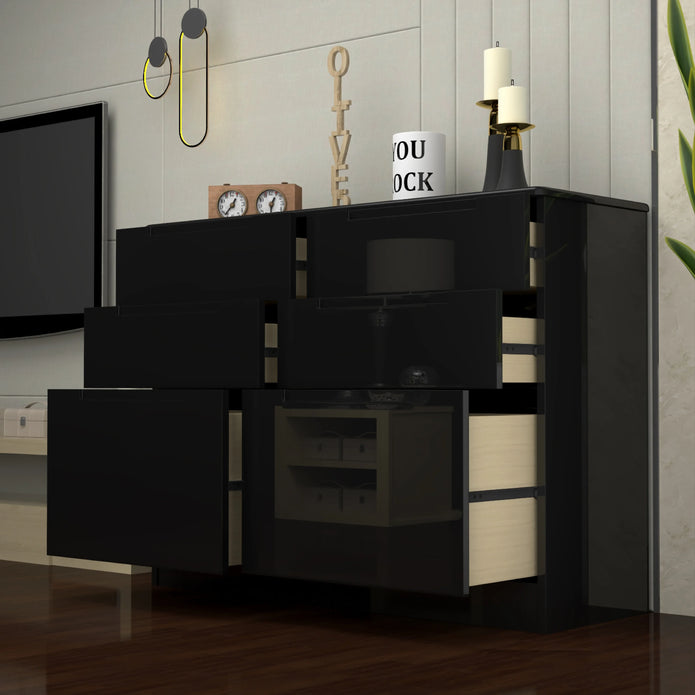 High Gloss 3+3 Chest of Drawers.