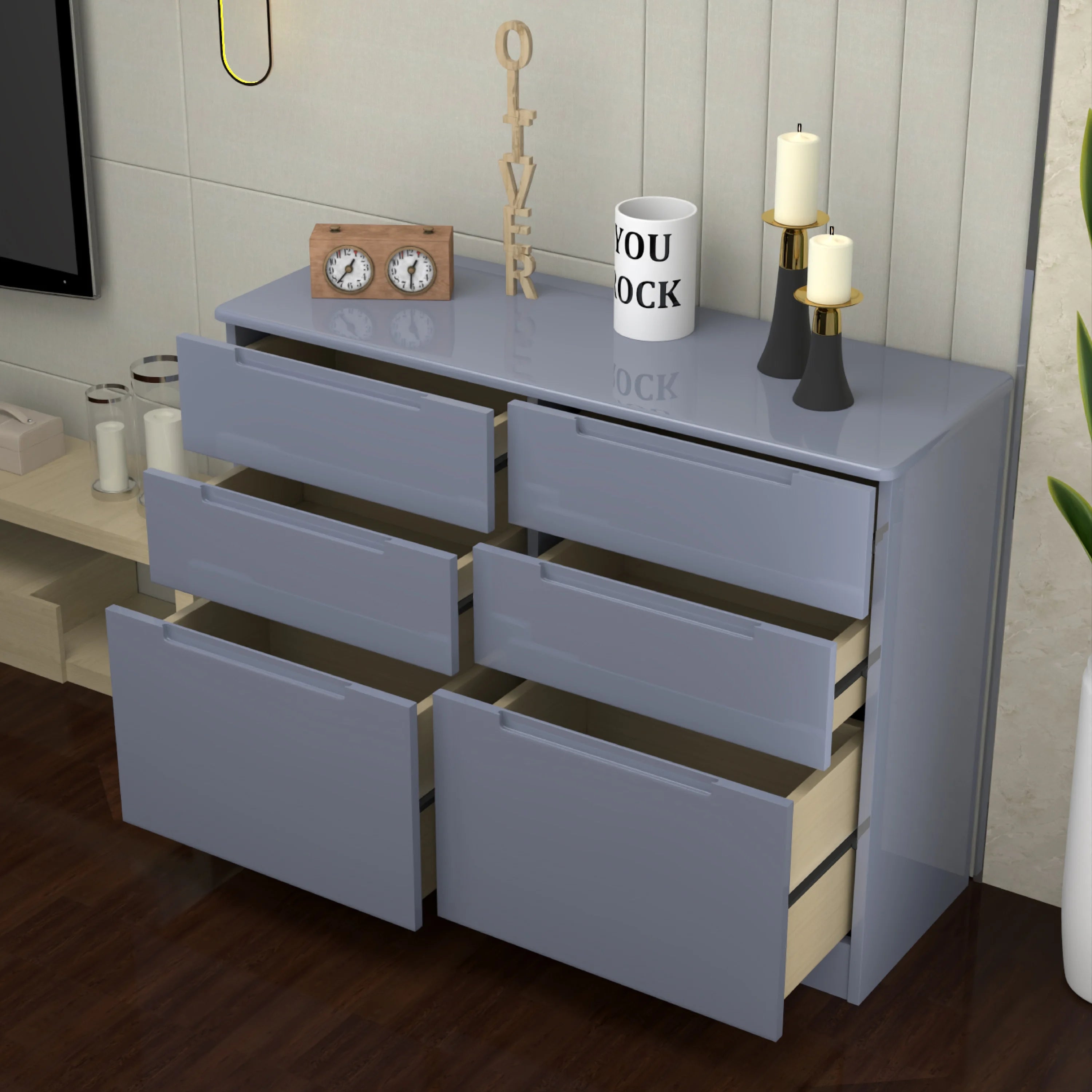 URBAN FURNISHING Modern 3+3 Chester Drawer