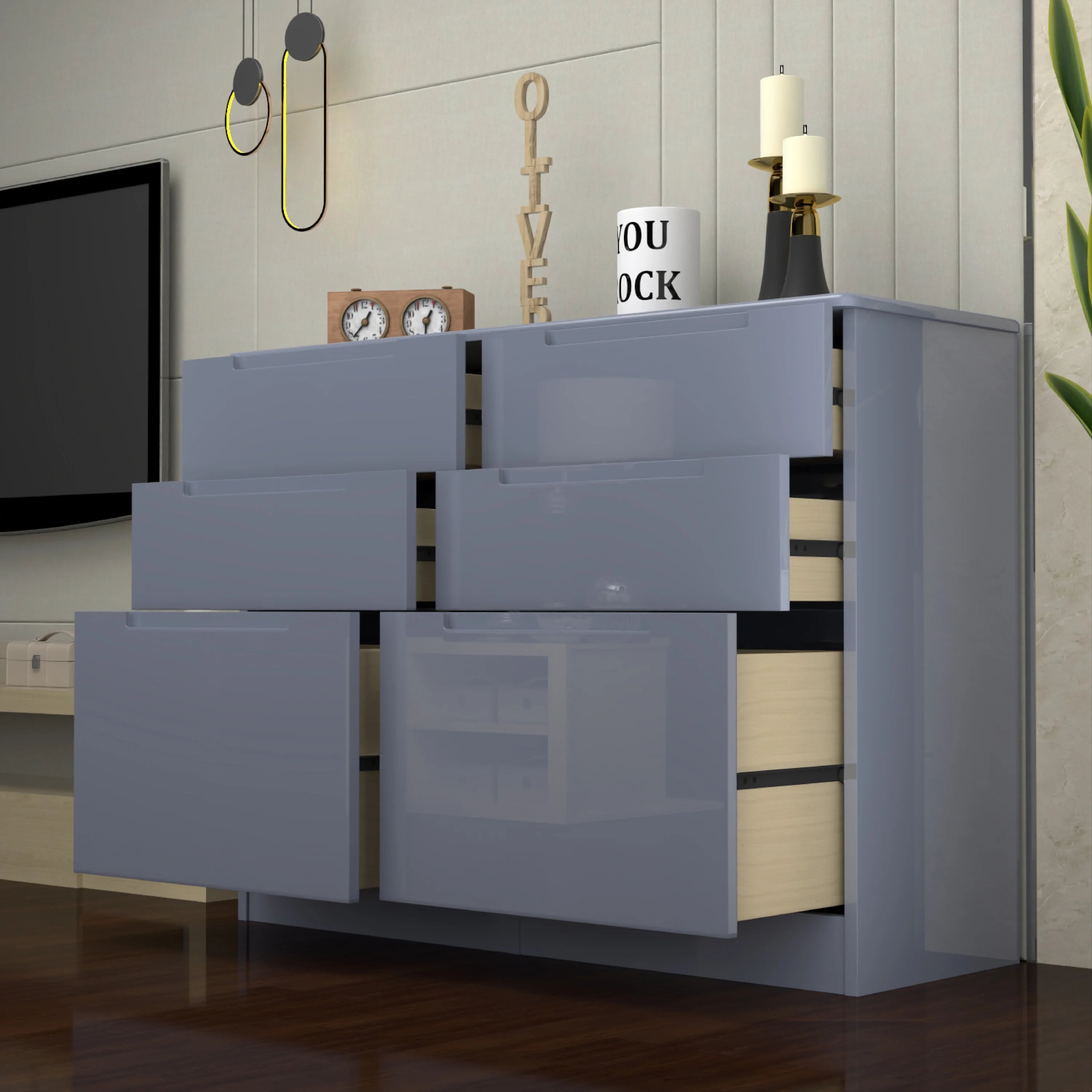 URBAN FURNISHING Modern 3+3 Chester Drawer