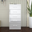 5 Tier High Gloss Chest of Drawers with Handles.