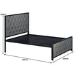 German Metal Bed | COLOR: Gray | SIZE: Single, Small/Double, Double, King 