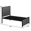 German Metal Bed | COLOR: Gray | SIZE: Single, Small/Double, Double, King 