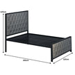 German Metal Bed | COLOR: Gray | SIZE: Single, Small/Double, Double, King 