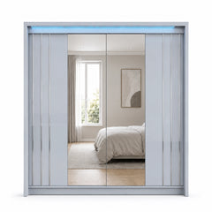 Porto 2 Doors Wardrobe | COLOR: Grey | SIZE: 125cm , 165cm