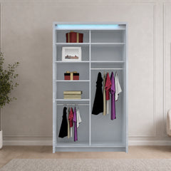 Porto 2 Doors Wardrobe | COLOR: Grey | SIZE: 125cm , 165cm
