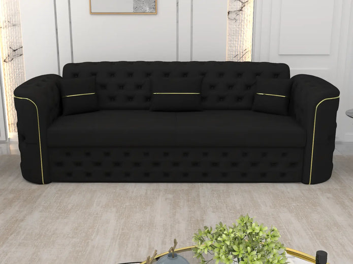 Black 3 seater