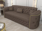 Brown 3 seater