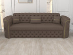 Brown 3 seater