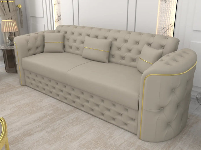 Cream 3 seater