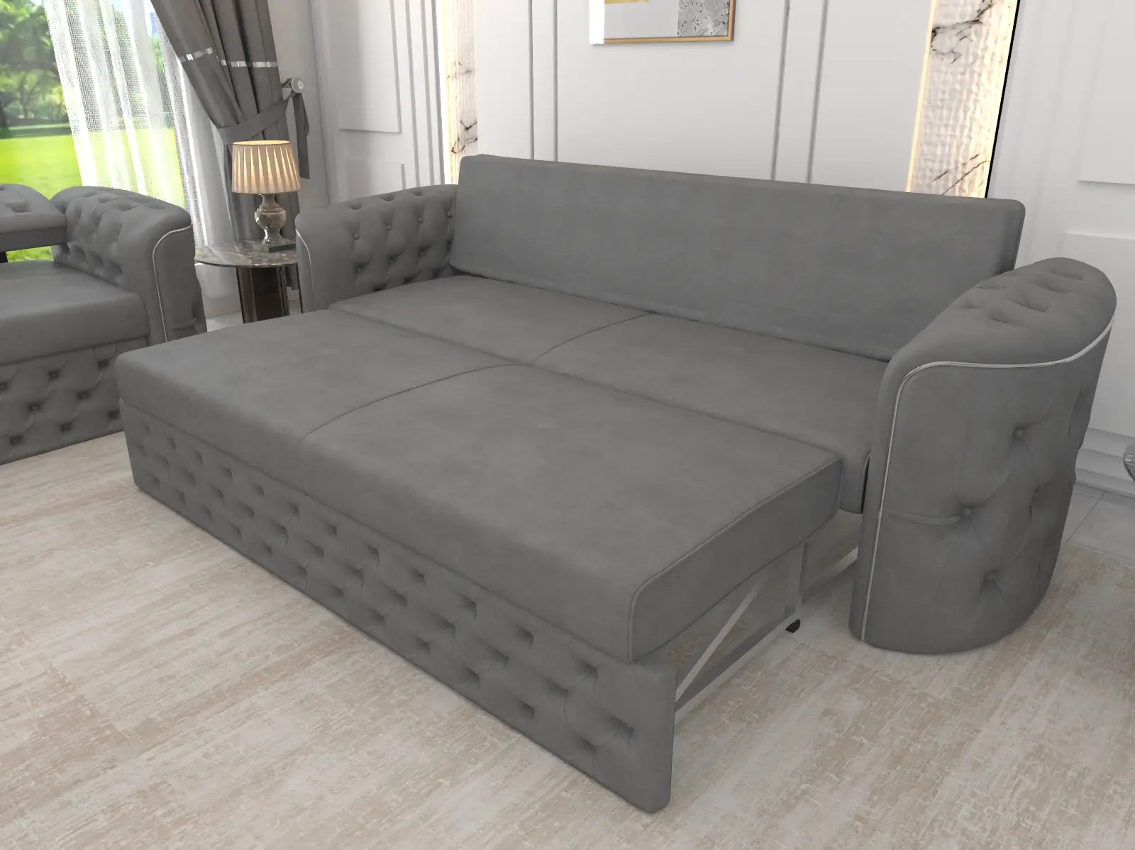 Gray 3 seater