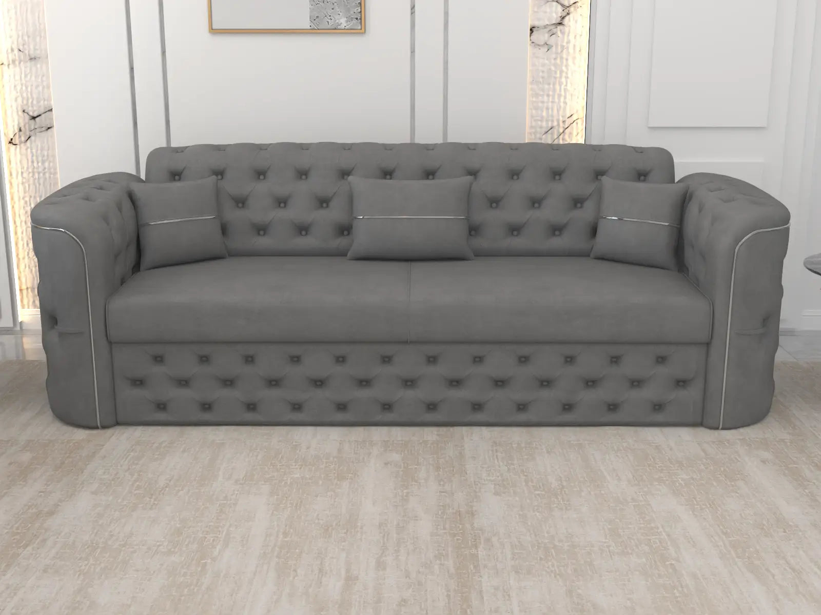 Gray 3 seater